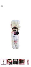 NWT- Cuddl Duds 2 pair of Sherpa lined critter slipper socks, size 4-10
