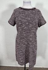 Loft Women’s Burgundy Color Short Sleeve Dress Size 12