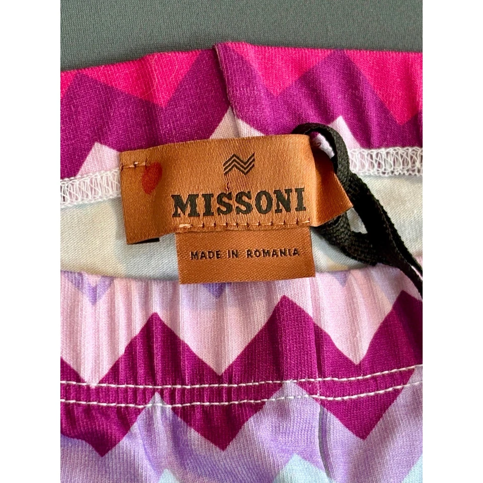 Nuevos Leggings Auténticos Missoni Niñas - Talla 12A - Icónico Patrón Zig-Zag Foto 4 de 4
