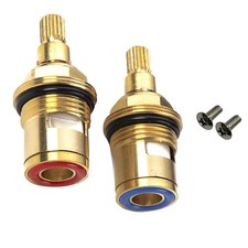 New 2Pcs Replacement Tap Cartridge Valve Mixer Quarter Turn M4 threaded hole