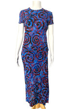 1997 Vintage Gianni VERSACE Couture Silk 2 pc Blouse Top Skirt Dress Small US-4