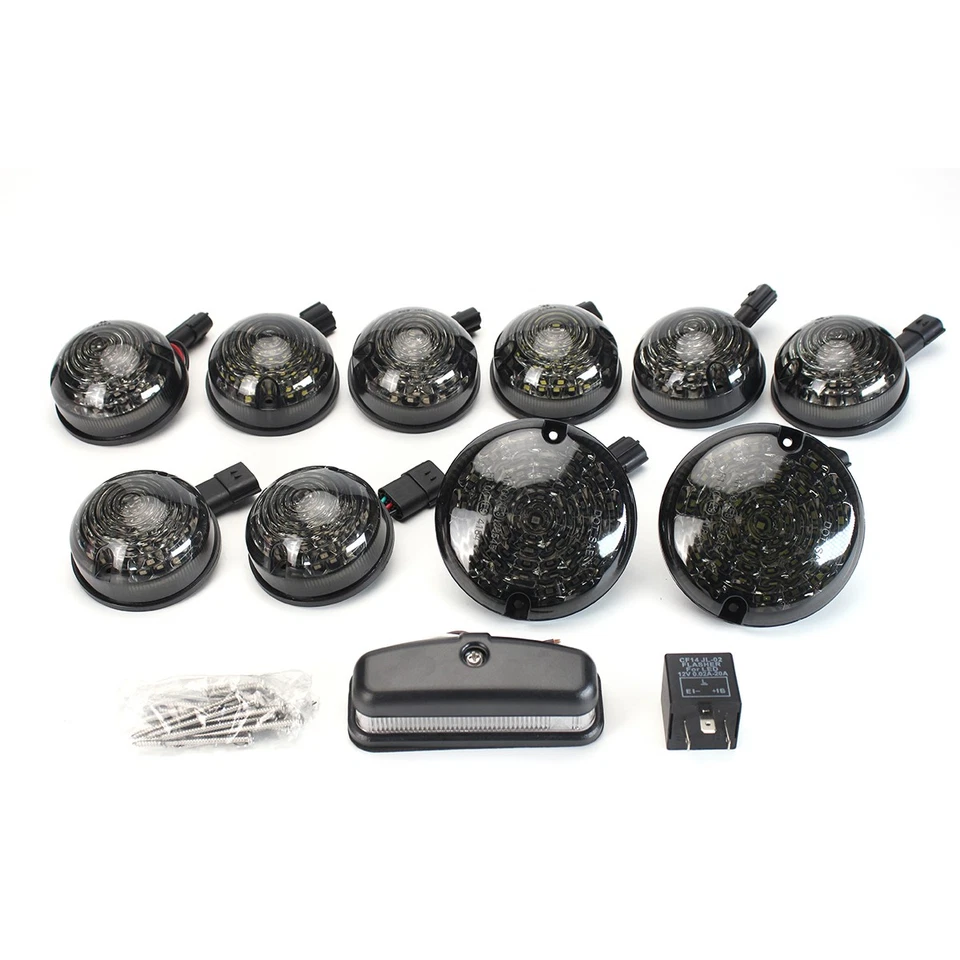 12X Komplette Lampe Set Rücklicht Blinker Für Land Rover Defender 90 110 Smoke - Bild 1 von 4