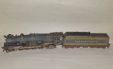 HO scale Broadway Limited Pennsylvania RR 4-8-2 steam locomotive train WEATHERED