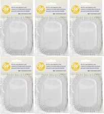 Wilton 50-Count White Petite Loaf Baking Cups, 3 ¼ x 2 Inches (6-Pack)