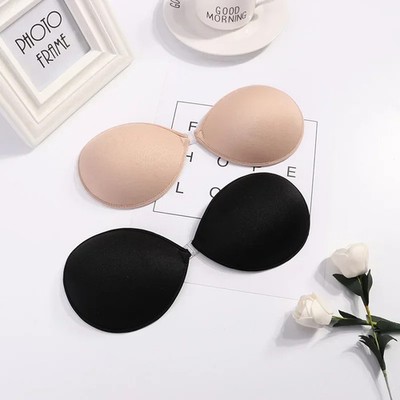 1 2pc Invisible Push Up Bra Self Adhesive Silicone Strapless Bra 70 80mm