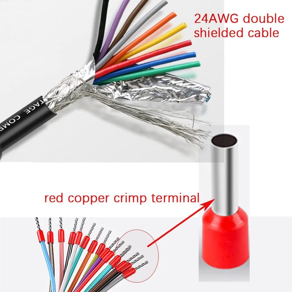 DB9 Solderless Breakout Connector, Male Adapter, 5Ft 24AWG Cable, Metal Shell - Image 3 of 4
