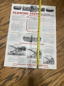 Standard Garden Tractor Brochure Original Good Condition
