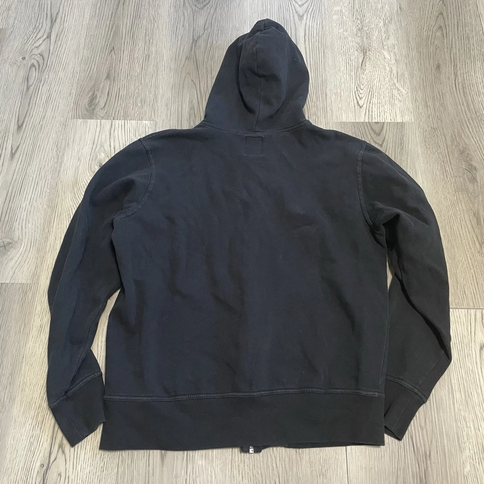 Vintage Y2K Rusty Skate Hoodie Adult Large Black Zip Up Sweatshirt Skater Grunge - Image 4 of 4