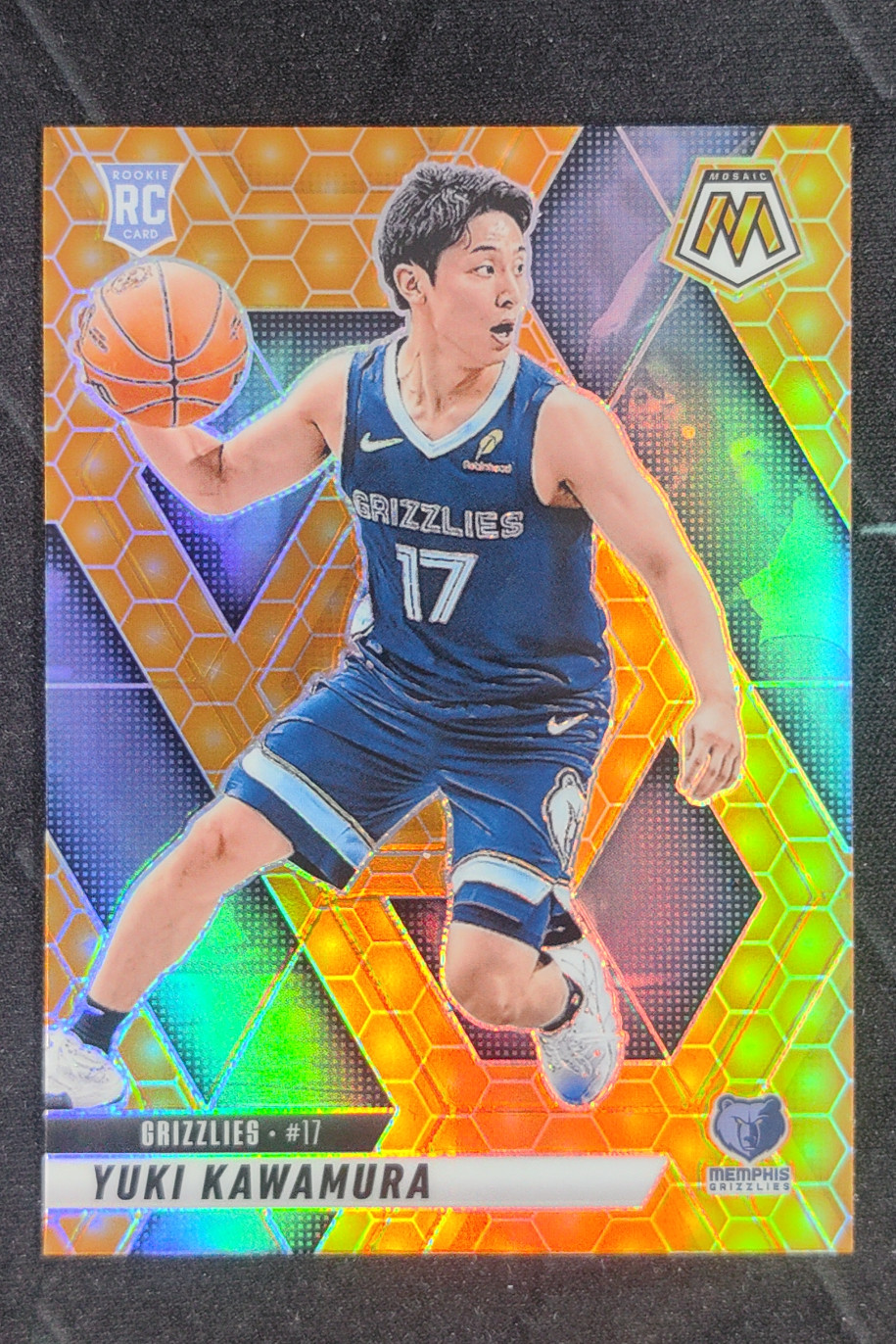 2024-25 Panini Mosaic Yuki Kawamura Rookies Mosaic Honeycomb RC #209 Grizzlies