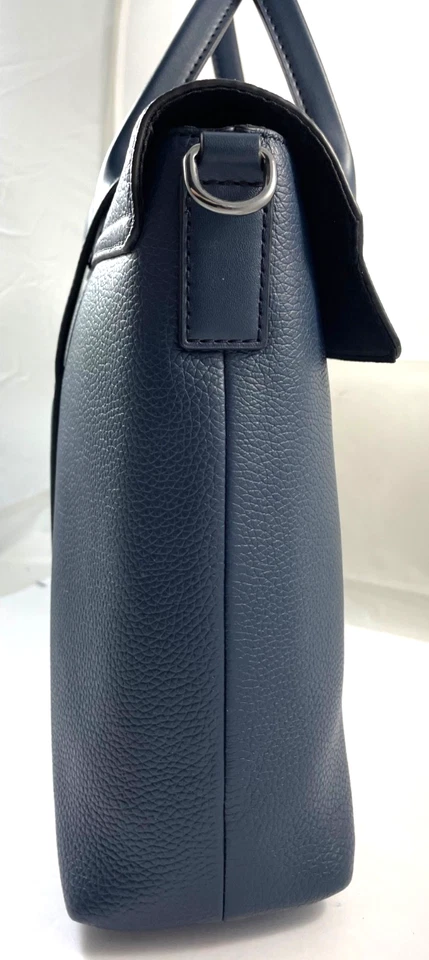 Michael Kors Cooper шагреневой кожи портфель для переноски ноутбука сумка синий Reg $548 - Изображение 4 из 4