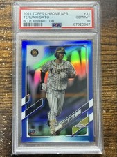 Topps Chrome NPB 2021 Hanshin Tigers Teruaki Sato rookie blue refractor limited