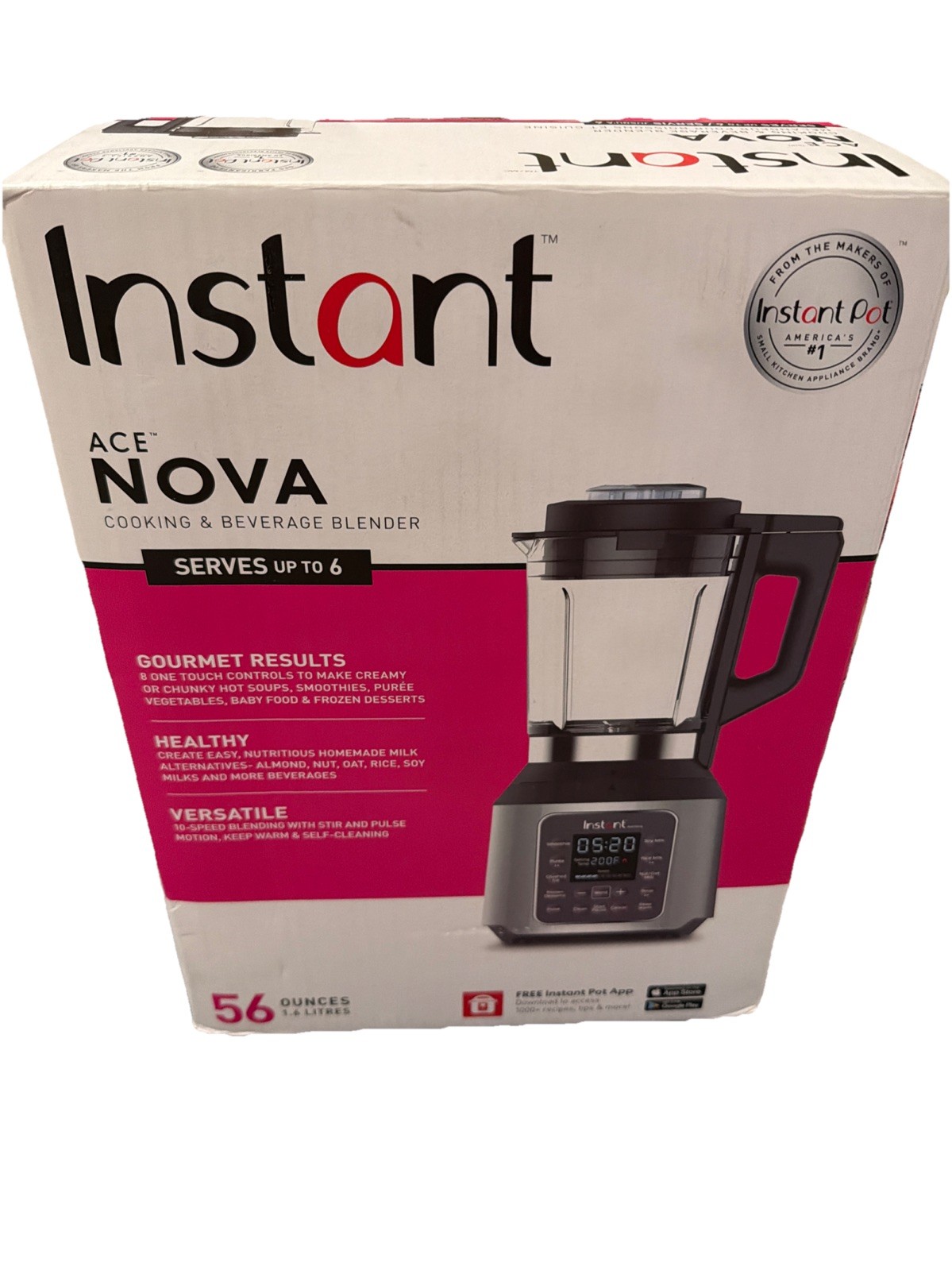 Instant Ace Nova Electric Cooking & Beverage Blender 56 oz, 