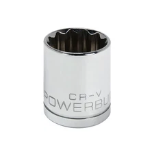 Powerbuilt 1/2 Inch Drive x 1 Inch 12 Point Shallow Socket - 642007