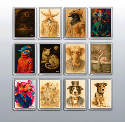 Tier Kühlschrankmagnet - Nilpferd, Elefant, Hund & surreale Wildtiere Küche Geschenk