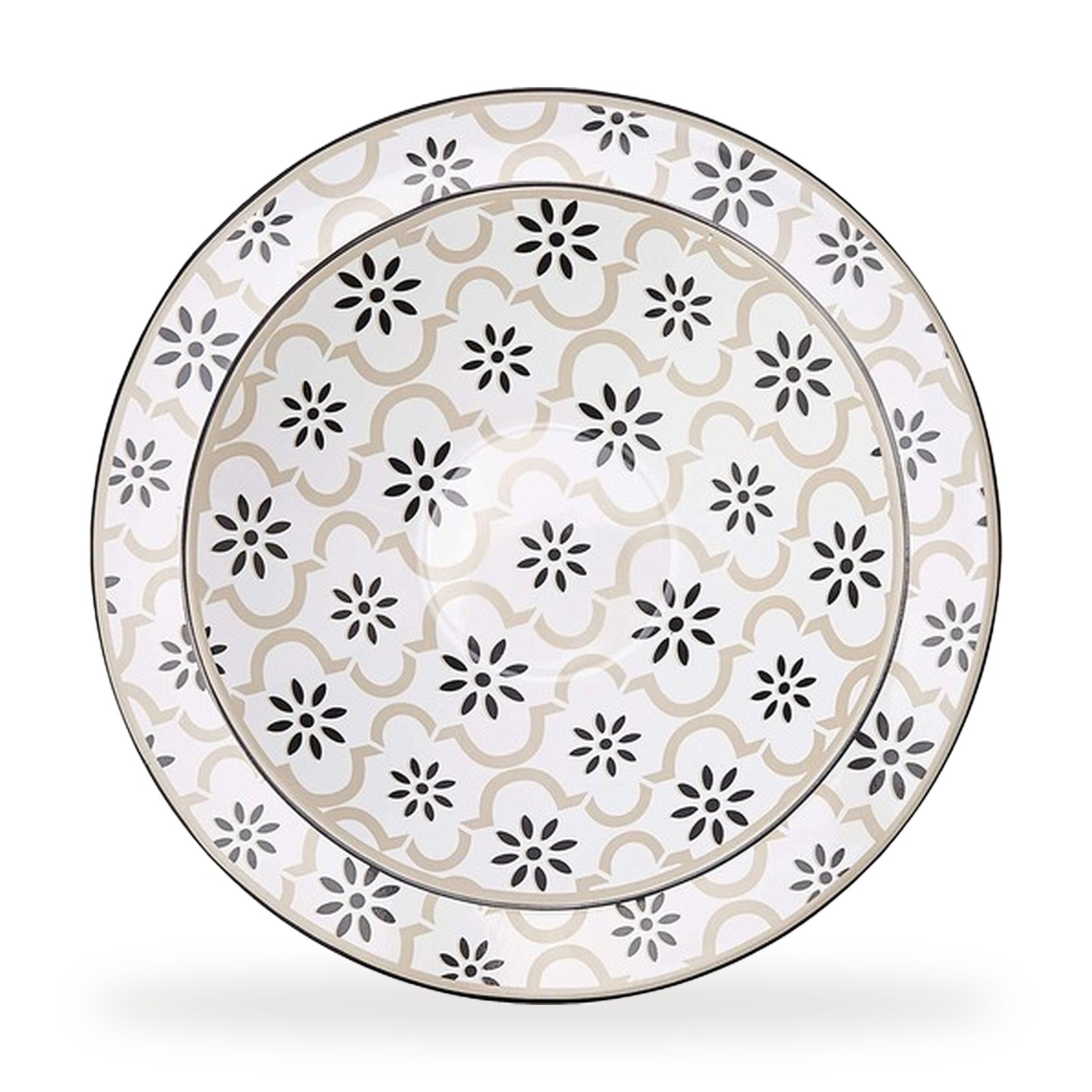 Centrotavola Brandani Alhambra stoneware bianco 30 cm idea regalo casa