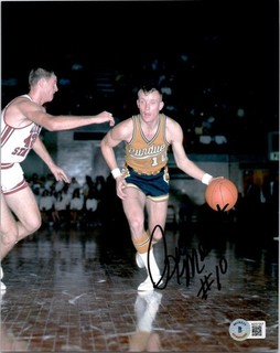 RICK MOUNT SIGNED 8X10 PHOTO BECKETT BAS COA PURDUE BOILERMAKERS 11