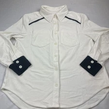 Western Style Women’s NWT Corduroy Long Sleeve Shirt Size Small White With Black