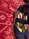 Talbots Espadrille Wedges Size 7 Navy Blue Sandal Strappy Zipper Backs — photo 2