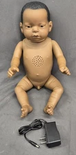 RealityWorks Real Care Baby 2 II Plus Doll (Male African Am) Working + Adapter 