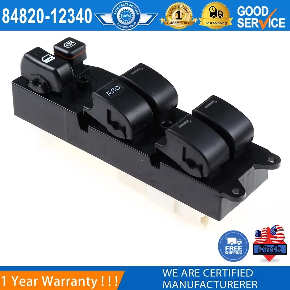 Interruptor ventana eléctrica 84820-12340 delantero izquierdo Toyota RAV4 1998 1999 2000 Foto 2 de 4