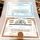 Lot of 2 Chicago Rock Island  & Pacific Railroads  Stock Certificates 1956-1965 — photo 1