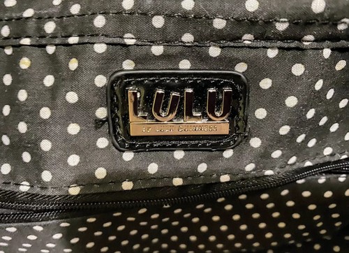 LULU Guinness Black Tote Large Handbag Purse Walking in The Rain Dogs Women - 第 10/12 張圖片