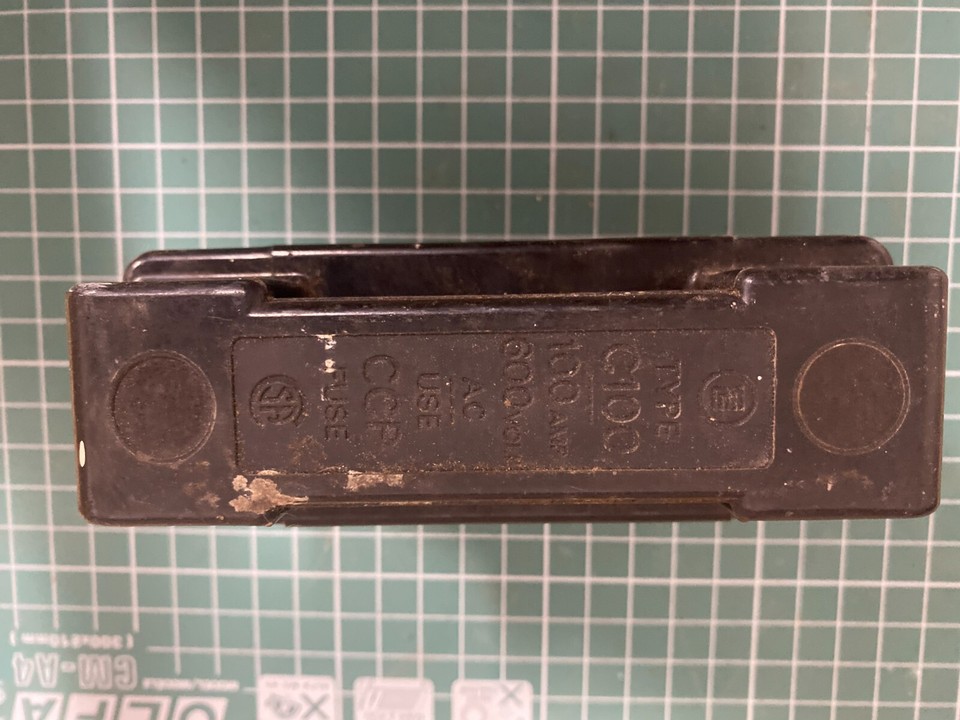 ENGLISH ELECTRIC TYPE C100 100A FUSE CARRIER 600v AC HRC CARTRIDGE