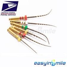 Easyinsmile 6Pcs Dental Endodontic Rotary Niti Endo Files X3-Pro Gold Taper Tips