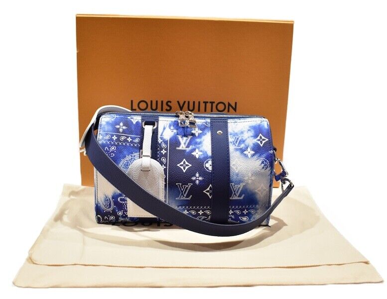 Louis Vuitton City Keepall Bag Bandana Blue M20555 Crossbody Louis Vuitton City Keepall Bag Bandana Blue M20555 Crossbody