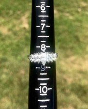 Vintage 13 Stone Marquise Silver Tone Cocktail Ring Size 8.5 