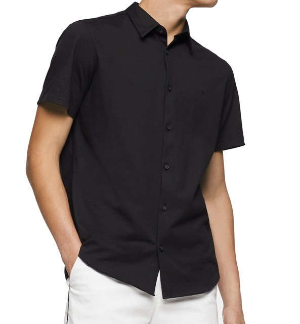 calvin klein short sleeve button down