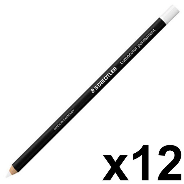 12 x Staedtler Lumocolor Permanent Dry Marker Glasochrom 10820 Pencil
