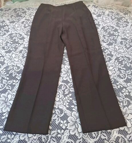 Danny & Nicole Pants Suit Size 16 Brown 2 Pc. Short Sleeve Button Front V-neck - Picture 9 of 14