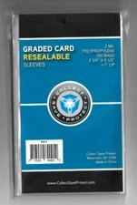 100 GRADED CARD REASEALABLE SLEEVES fits BECKETT SGC PSA FREE SHIPPING