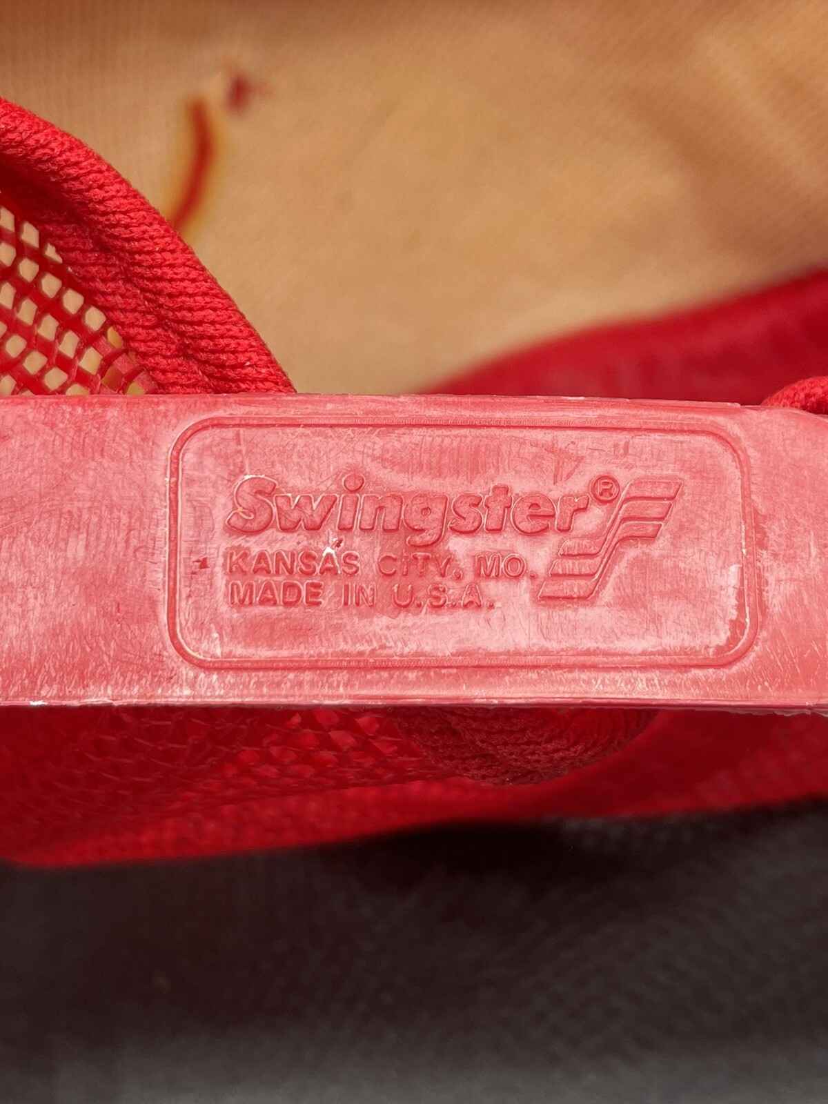 Vtg Case IH Tractor Trucker Hat Snapback USA Mesh Swingster Farming Harvester