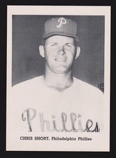 1958-65 JAY PUBLISHING Chris Short PHILLIES 5x7 PICTURE PACK PHOTO EX A