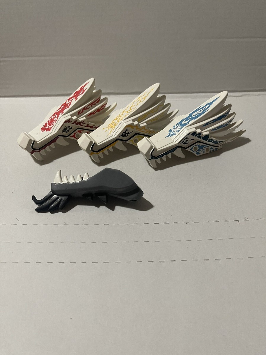ドナサキナ ピノ Lego 9450 Ninjago White Dragon Heads Lot Genuine Fire Spirit