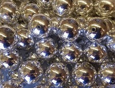 25 pcs Metallic Silver Artificial Plastic Pearls 22mm Large Round Craft Beads