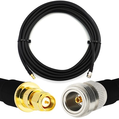 SMA Stecker auf N Buchse Koaxial Kabel HF400 Flexibles (LMR-400 UF equivalent)