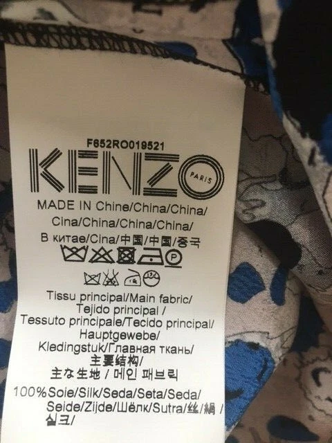 Abito nuovo con etichette Kenzo Paris 100% seta slip schienale aperto taglia 38