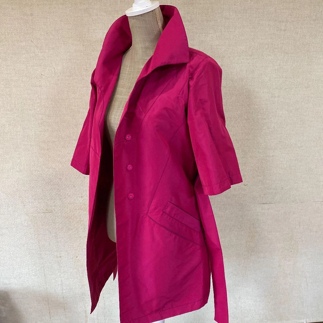 LOUIS VUITTON Half Coat 38 Pink Authentic Women Used from Japan