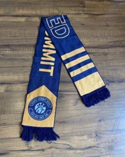 Chik Fil A Staff Summit 2022 Winter Scarf navy Blue Gold RARE EUC  