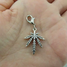 MARIJUANA Charm Zipper Pull Keychain Add On Clip Dangle Weed Pot Leaf 420 New