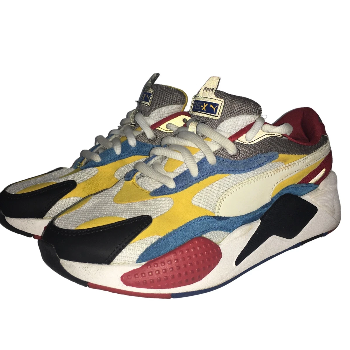 Puma RS-X White/Red/Black Yellow Running Shoes Mens size | eBay