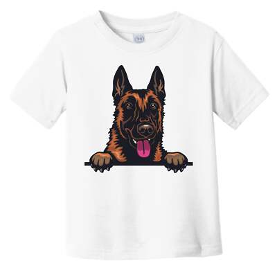 Belgian Malinois Dog Breed Popping Up Cute Infant Toddler T-Shirt v2