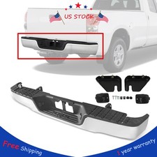 Chrome Rear Step Bumper Assembly For 2007-2013 Toyota Tundra W/o Sensor Holes