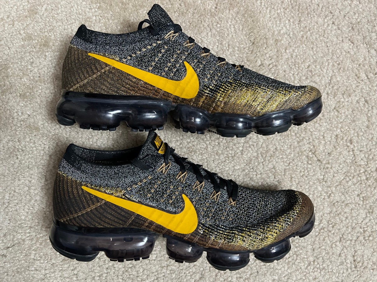 Nike Vapormax Flyknit 849558-021 Black Yellow Shoes Sneaker Nike Vapormax Flyknit 849558-021 Black Yellow Shoes Sneaker