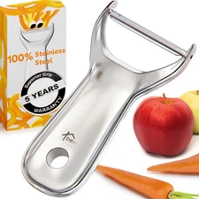 100% Stainless Steel Potato Peelers, 5Y Warranty, Fruit Peeler for Kitchen, Ultr