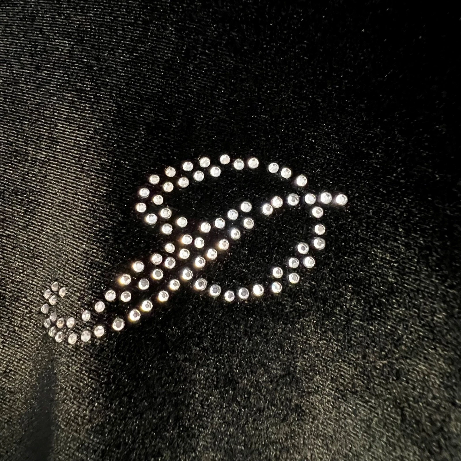 UNDERCOVER Victorias Secret giacca tuta con cappuccio in velluto rosa XXL nero strass Y2K