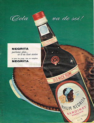 ADVERTISEMENT ADVERTISING 094 1958 BOLD rum BARDINET OLD NICK